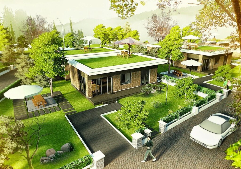 Không phải nhà ở nào có nhiều cây xanh cũng đáp ứng kiến trúc không gian xanh - Ảnh: Pinterest
